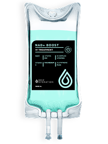 infusion bag named all NAD BOOST IV linking toward the service page