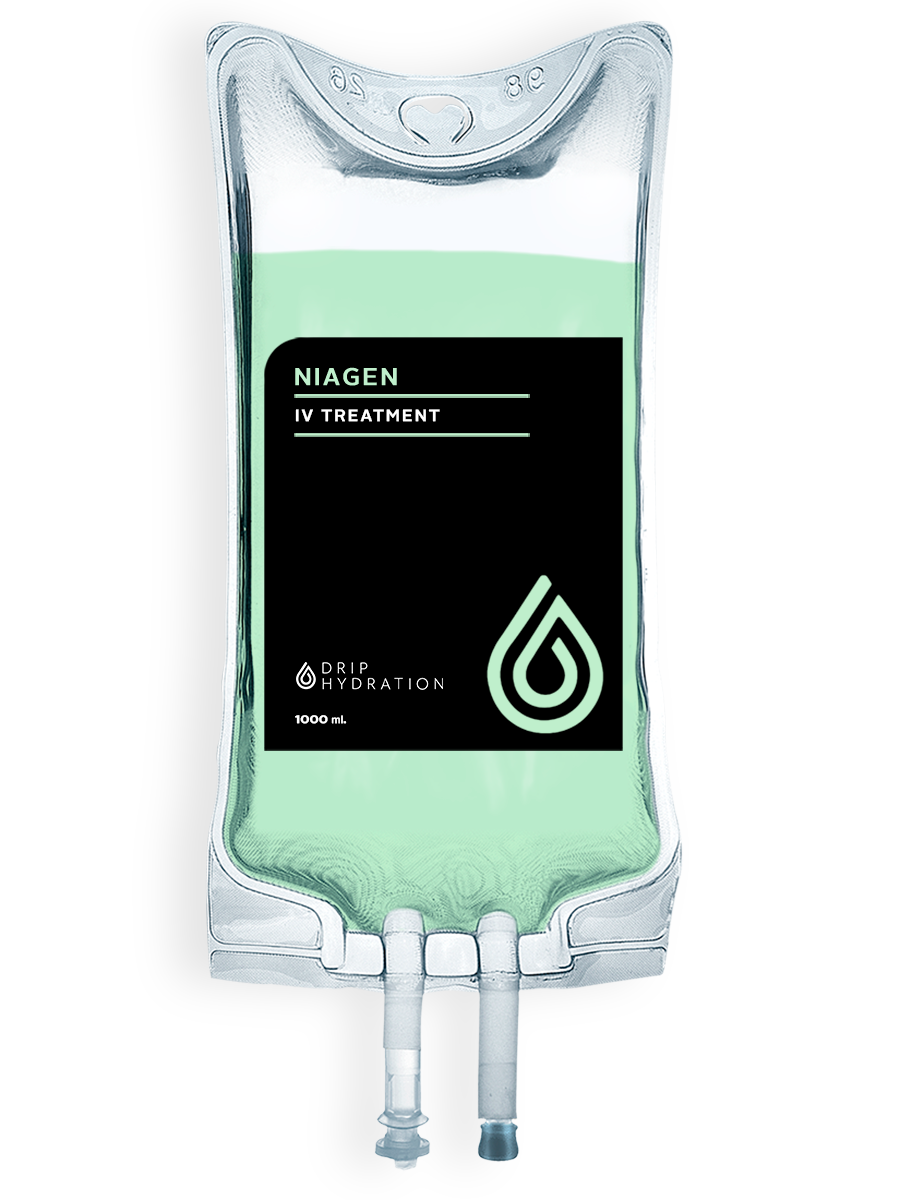 infusion bag named Niagen iv linking toward the service page